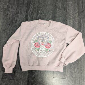 Barbells And Ponytails Crew neck "Only The Strong" Sweatshirt Sz M NEW